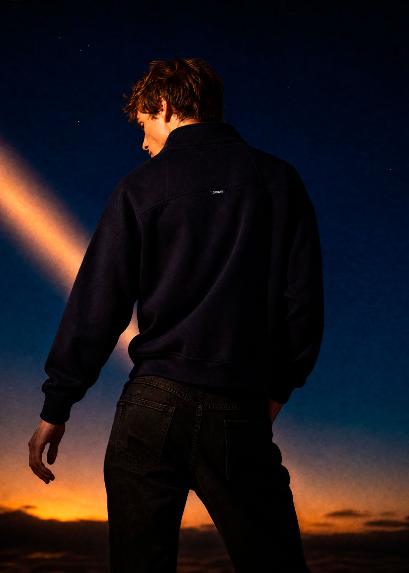 Oversized high-neck sweatshirt