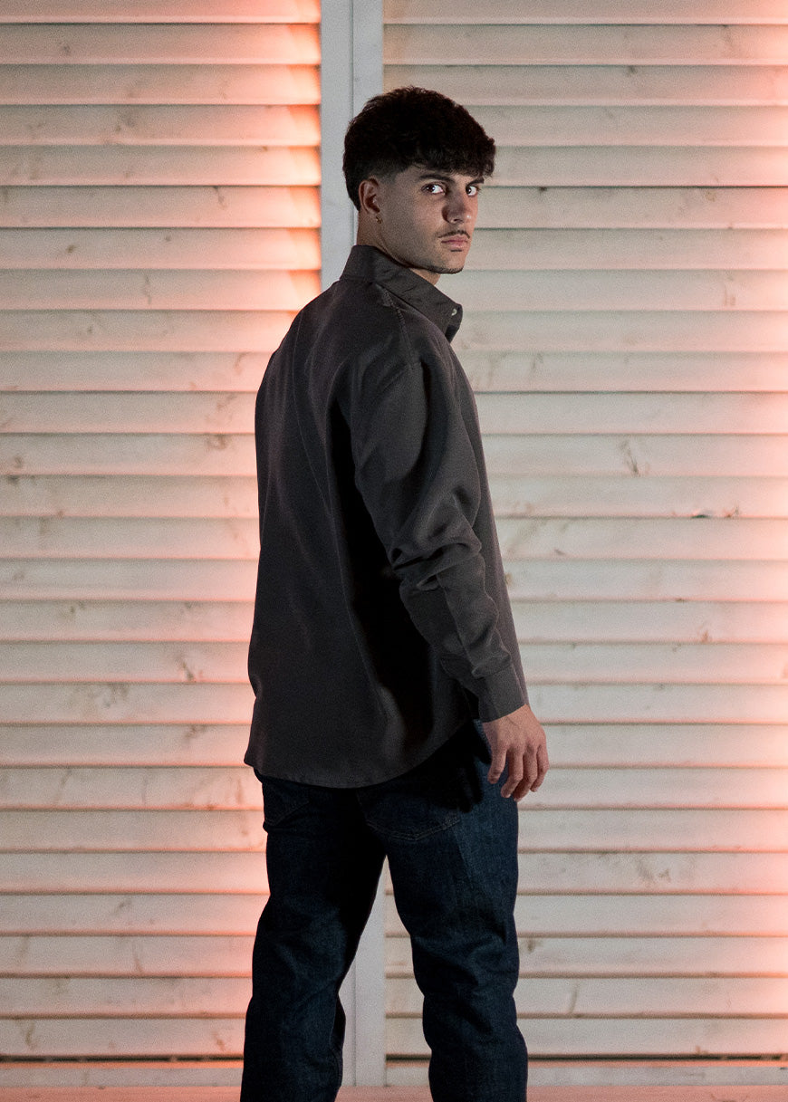 Camisa oversize gris Marengo