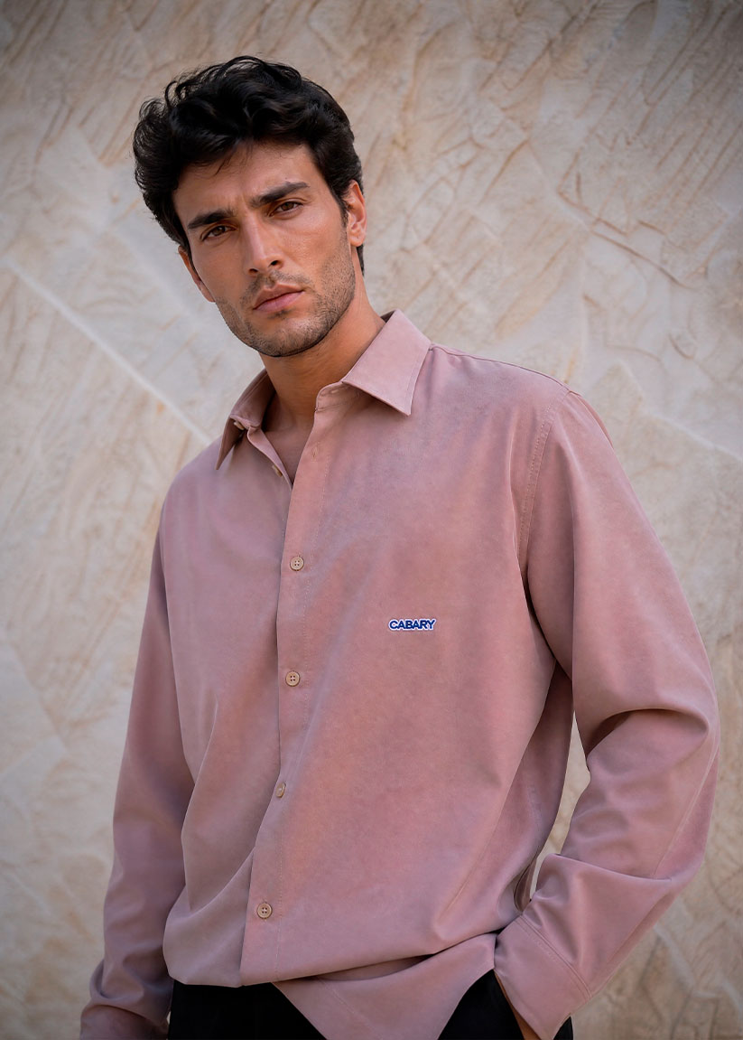 Pink Crepe Oversize Shirt