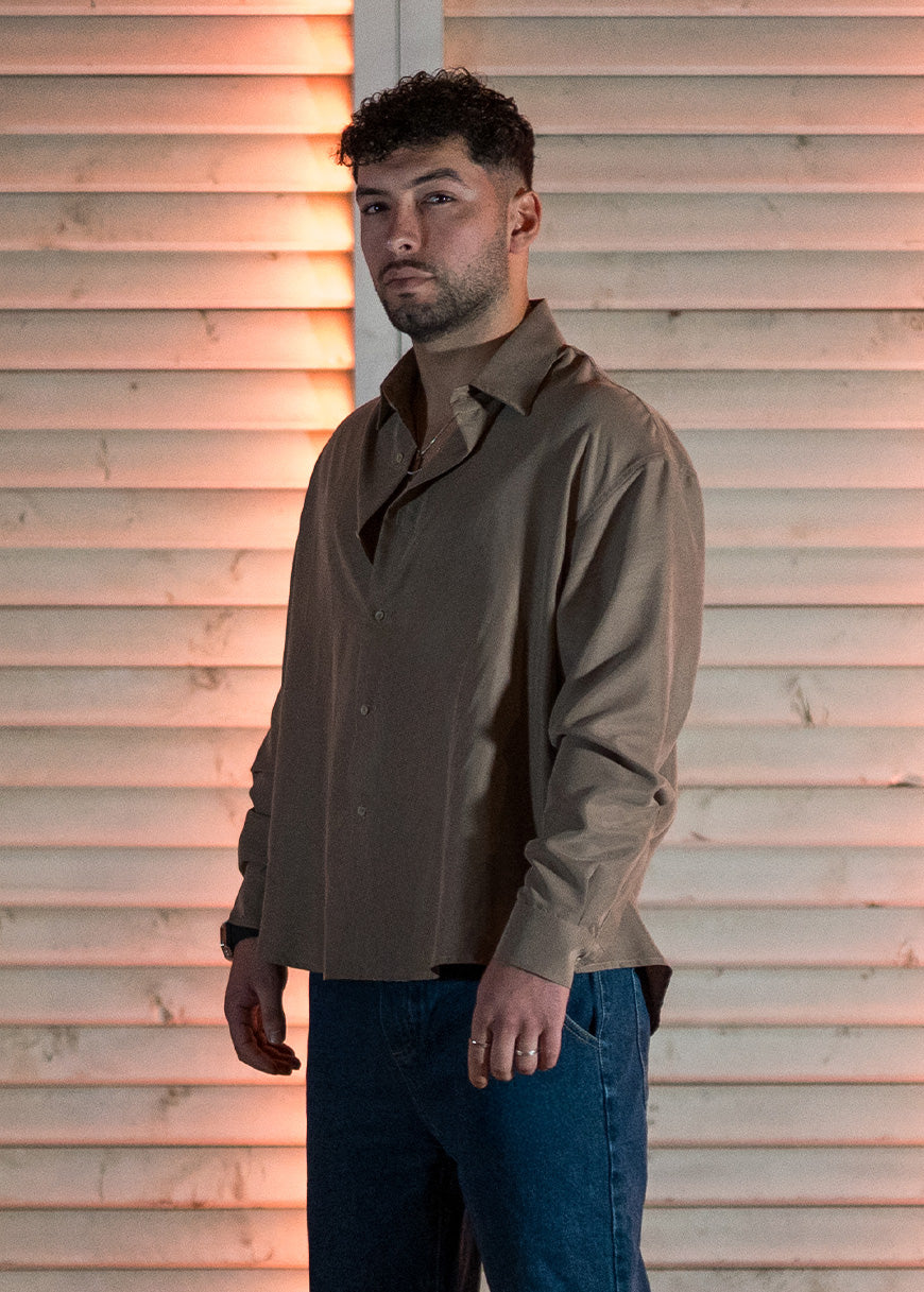Camisa oversize beige Arena