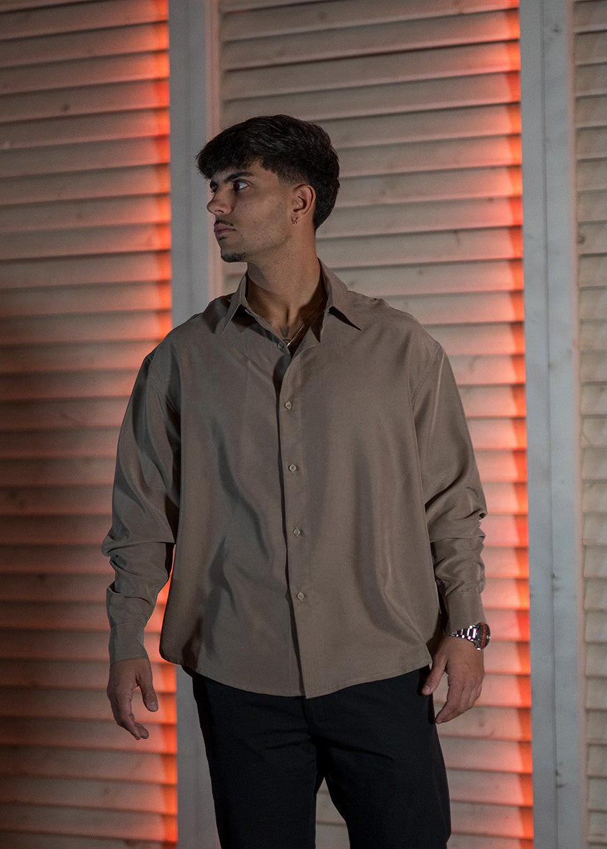 Camisa oversize beige Arena