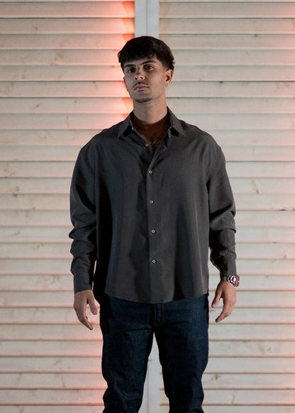 Camisa oversize gris Marengo