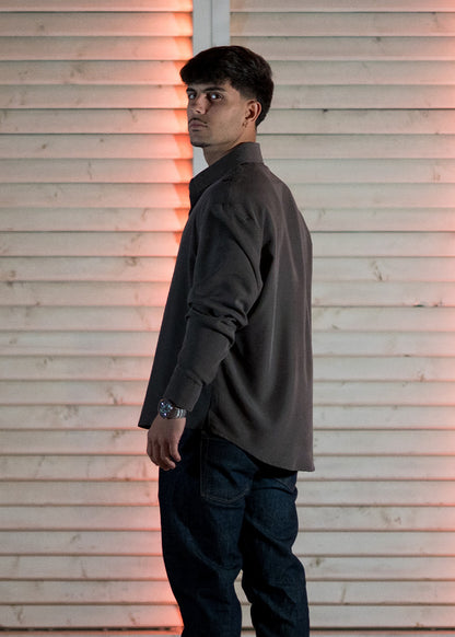 Camisa oversize gris Marengo