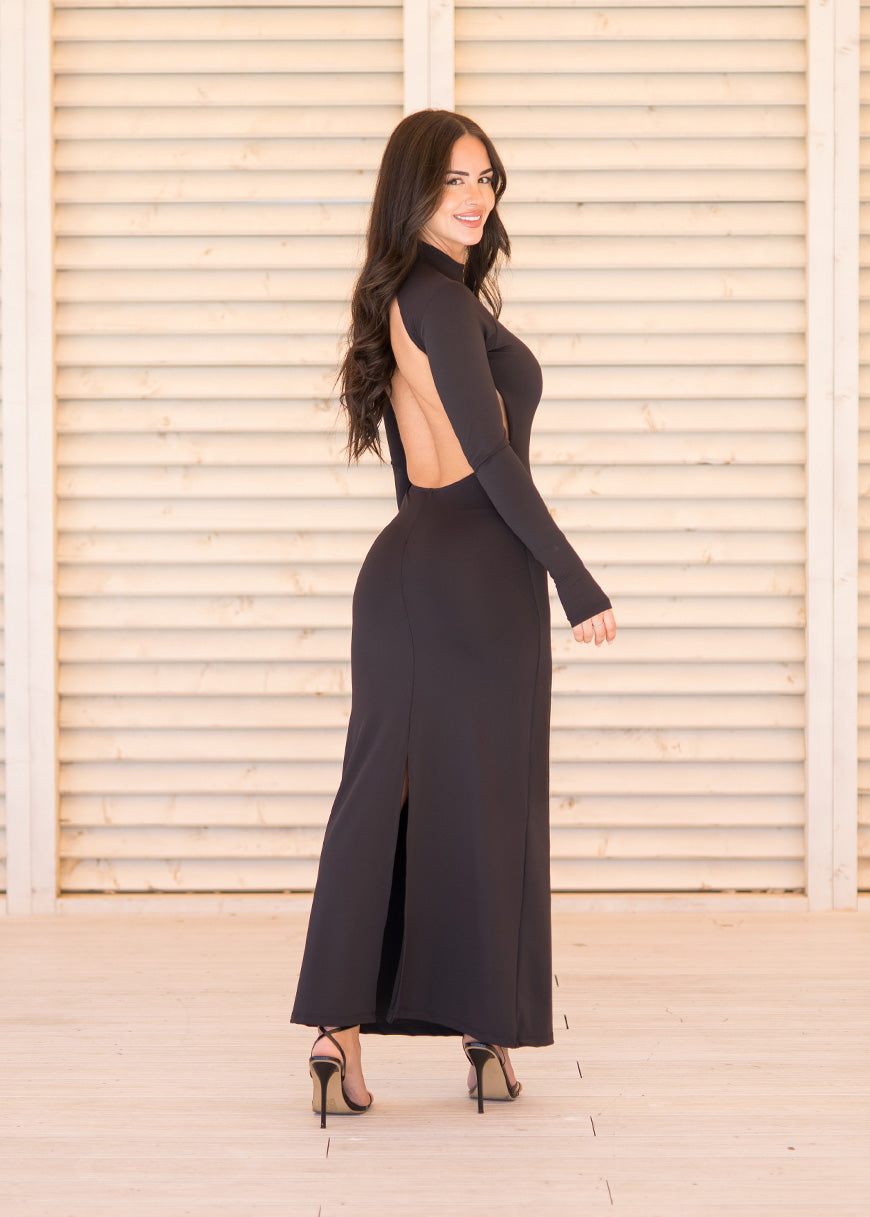 Robe longue noire